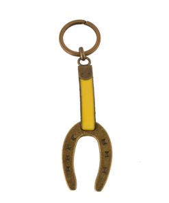 Schlüsselanhänger Hufeisen Gold/Bunt (mehrere Farben)-6709