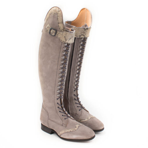 Celeris- Dressurstiefel Bia in Wildleder Hellgrau Gr.37,5 H44 W36-37