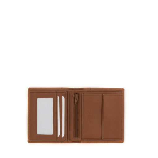 Men's Leather Wallet with Horseshoe Embossing Cognac - Image 2