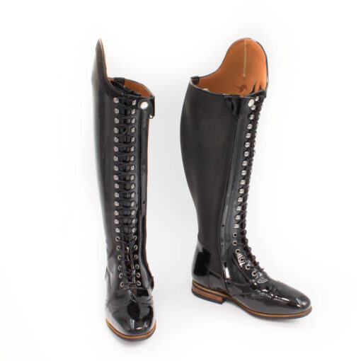 Celeris- Dressurstiefel Bella in Lack Schwarz Gr.38- H42- W40-42 – Bild 2