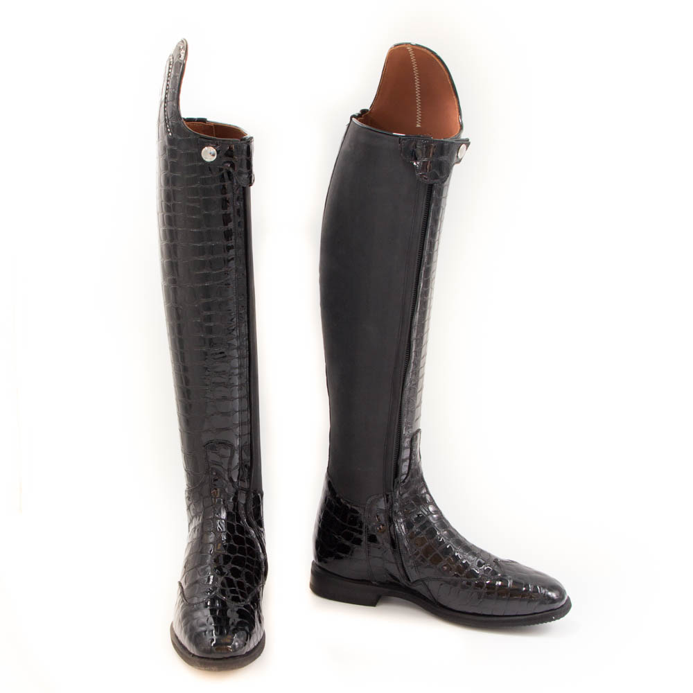 Celeris - Dressage Boot Amazona in Patent Black Faux-Croc- Size 38,5, H47, W34,5 - Image 2