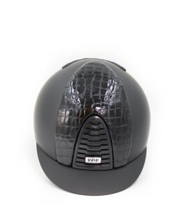 Kep Italia Reithelm 2.0 Cromo Matt Schwarz / Krokolack Schwarz- Gr. M (Lagerware)