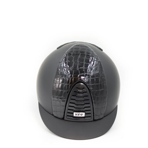 Kep Italia Riding Helmet 2.0 Cromo Matt Black / Black Patent Faux-Croc - Size M (In Stock)