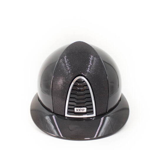 Kep Italia Riding Helmet Cromo 2.0 Polo Visor Black Shine / Black Glitter   - Size M (In Stock)