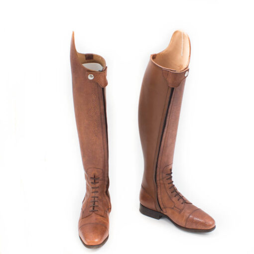 Celeris- Dressurstiefel Sophia in Chestnut Faux Gecko Gr.36,5, H45, W34 – Bild 2