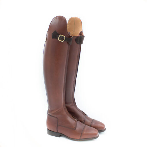 Celeris- Dressurstiefel Polo-Passage Tabakbraun- Gr.39,5 H49 W31