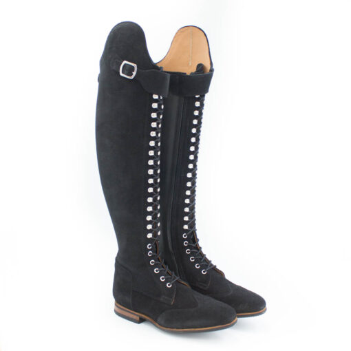 Celeris Dressage Boots Bia in Black Suede- Size 38 - H46,5 - W36-38