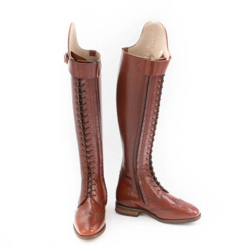 Celeris Dressage Boots Bia in Hand Polished Chestnut- Size 38 - H45 - W33-34 - Image 2