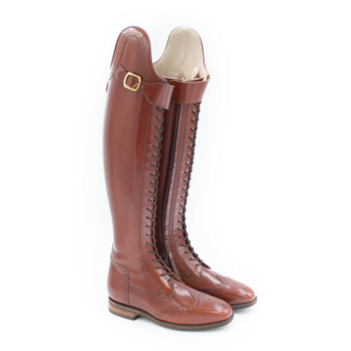 Celeris Dressage Boots Bia in Hand Polished Chestnut- Size 38 - H45 - W33-34