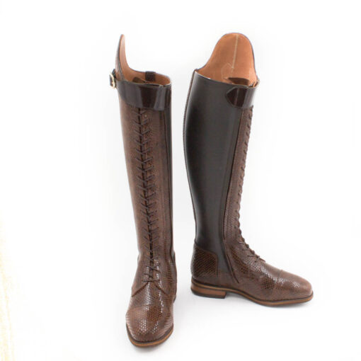 Celeris Dressage Boots Bia in Scales Chocolate- Size 38 - H44 - W34-36 - Image 2