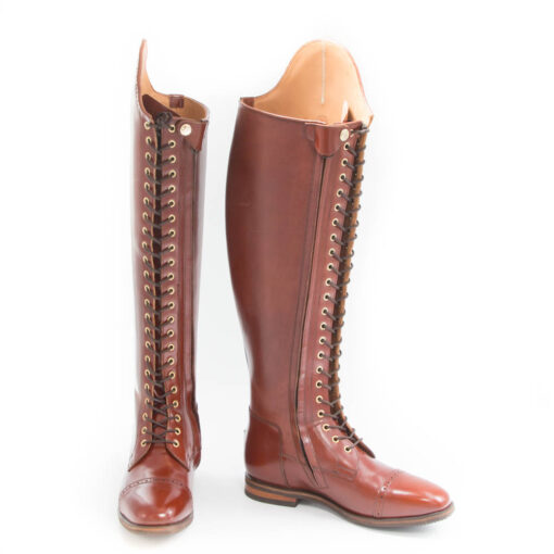 Celeris Dressage Boots Bia Polished Chestnut– Size 39- H47– W40-42 - Image 2