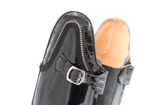 Celeris Dressage Boots Polo-Passage in Black Gloss -Size 38,5- H44– W34,5-35,5 - Image 2