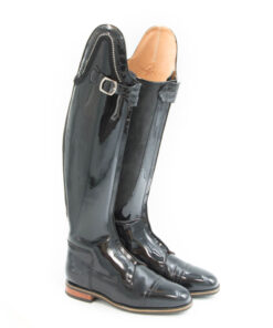 Celeris Dressage Boots Polo-Passage in Black Gloss -Size 38,5- H44– W34,5-35,5