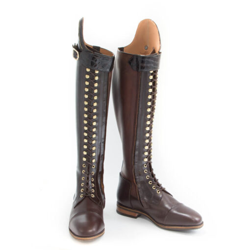 Celeris- Dressurstiefel Bia in Lack Braun- Gr.40,5 H46- W37-38,5 – Bild 2