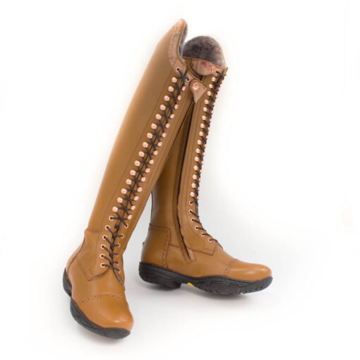 Celeris Dressage Boots Bia with Sheepskin in Light Brown– Size 36,5- H44– W38-39 - Image 2