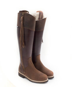R&L- Spanischer Reitstiefel Campo mit Lammfell /Profilsohle /Box Arabia / Box Braun