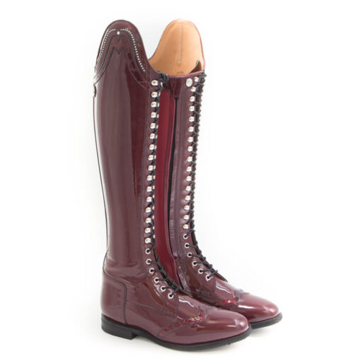 Celeris- Dressurstiefel Bia in Lack Weinrot- Gr.39 H44- W31-32,5