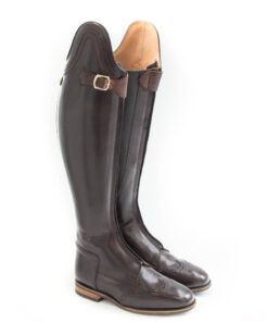 Celeris- Dressurstiefel Polo-Passage in Poliert Braun- Gr.39,5 H47- W35