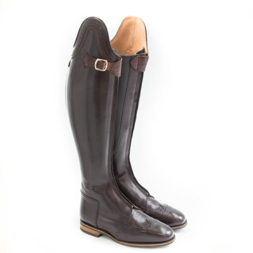Celeris Dressage Boots Polo-Passage in Polished Brown -Size 39,5- H47– W35