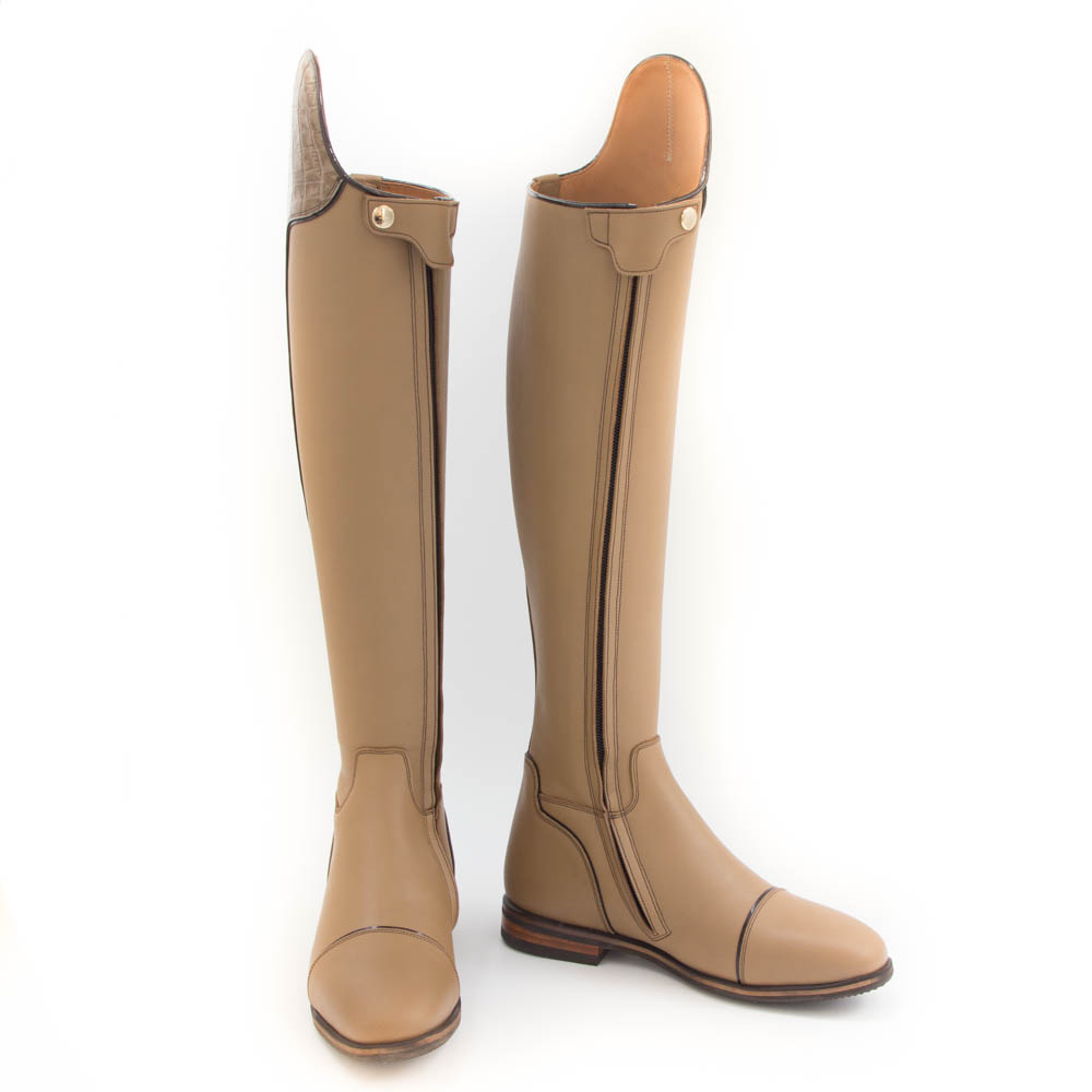 Celeris- Dressurstiefel Eduardo in Beige / Kroko Beige SONDEREDITION- Gr.39, H49, W35,5 – Bild 4