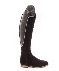 Alternative view of Celeris Dressurstiefel Bia in Wildleder Schwarz / Krokolack Schwarz– Gr. 39 - H49 - W33,5-35