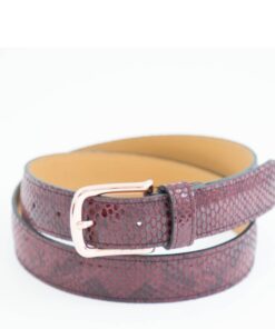 Celeris- Ledergürtel Scales Weinrot